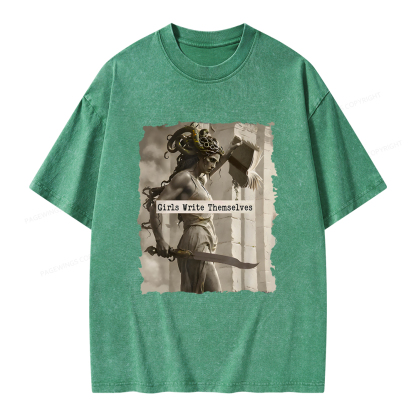 Pagewings Girls Will Be Girls Unisex Washed T-shirt