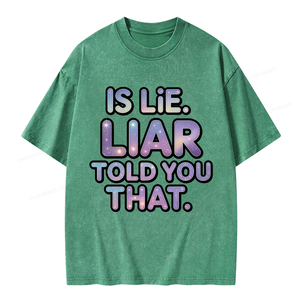Pagewings Is Lie Liar Told You That Unisex Washed T-shirt