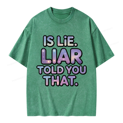 Pagewings Is Lie Liar Told You That Unisex Washed T-shirt