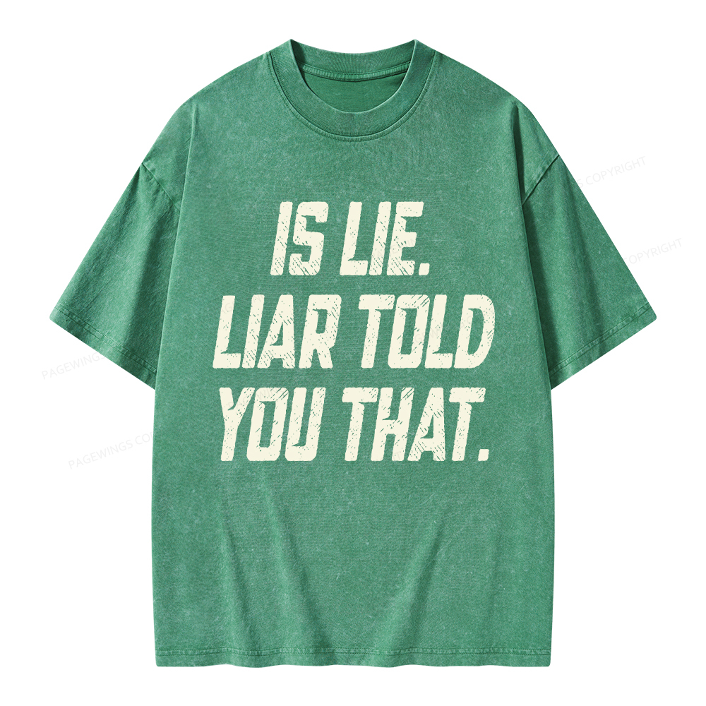 Pagewings Is Lie Liar Told You That Unisex Washed T-shirt
