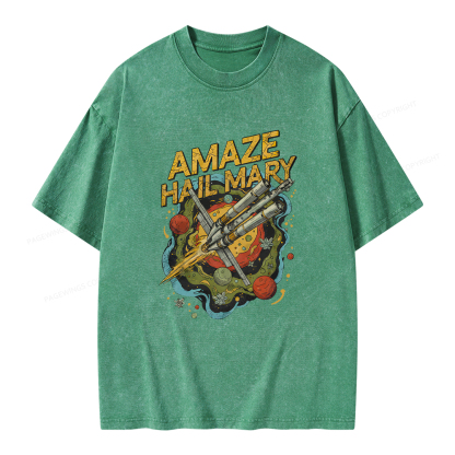 Pagewings Amaze Hail Mary Amaze Unisex Washed T-shirt