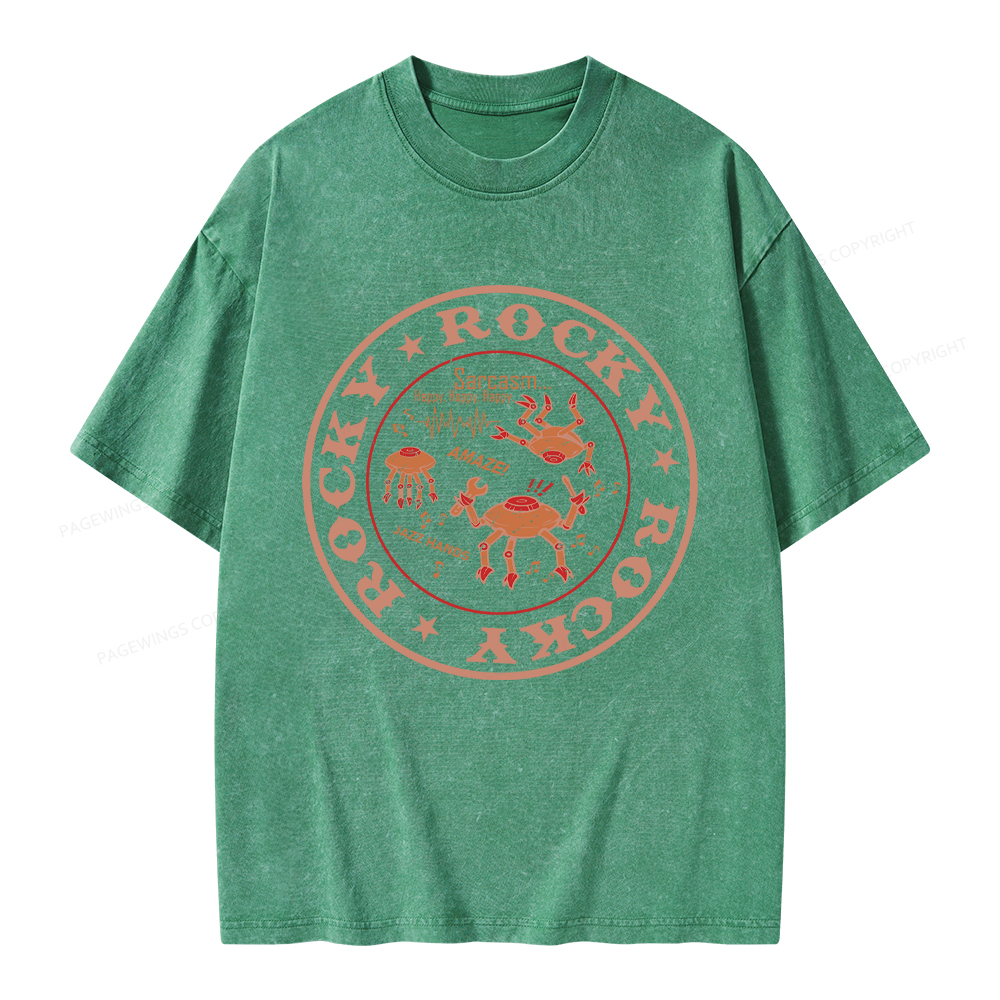 Pagewings Vintage Rocky Unisex Washed T-shirt