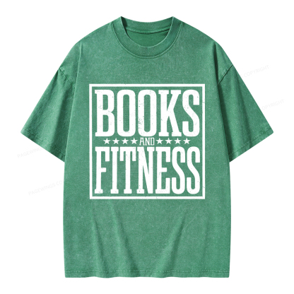 Pagewings Books And Fitness Unisex Washed T-shirt