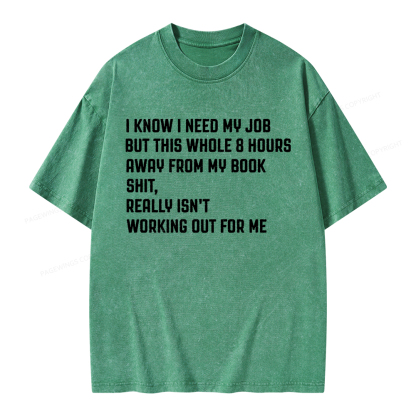 Pagewings Funny Book Lover Unisex Washed T-shirt