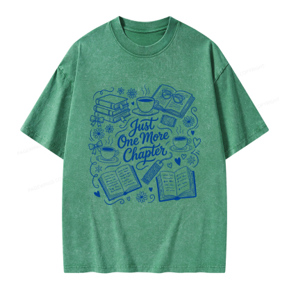 Pagewings Just One More Chapter Unisex Washed T-shirt