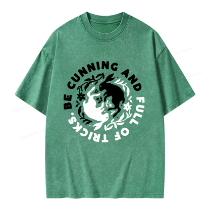 Pagewings Be Cunning And Full Of Tricks Unisex Washed T-shirt