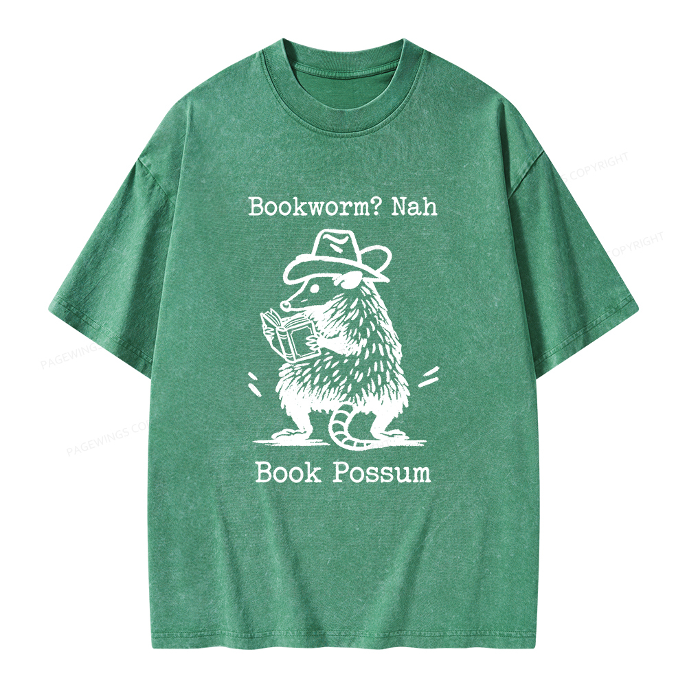 Pagewings Book Possum Unisex Washed T-shirt