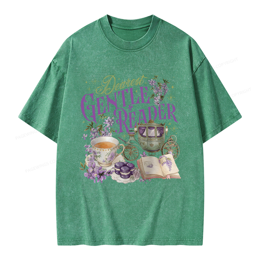 Pagewings Dearest Gentle Reader Unisex Washed T-shirt