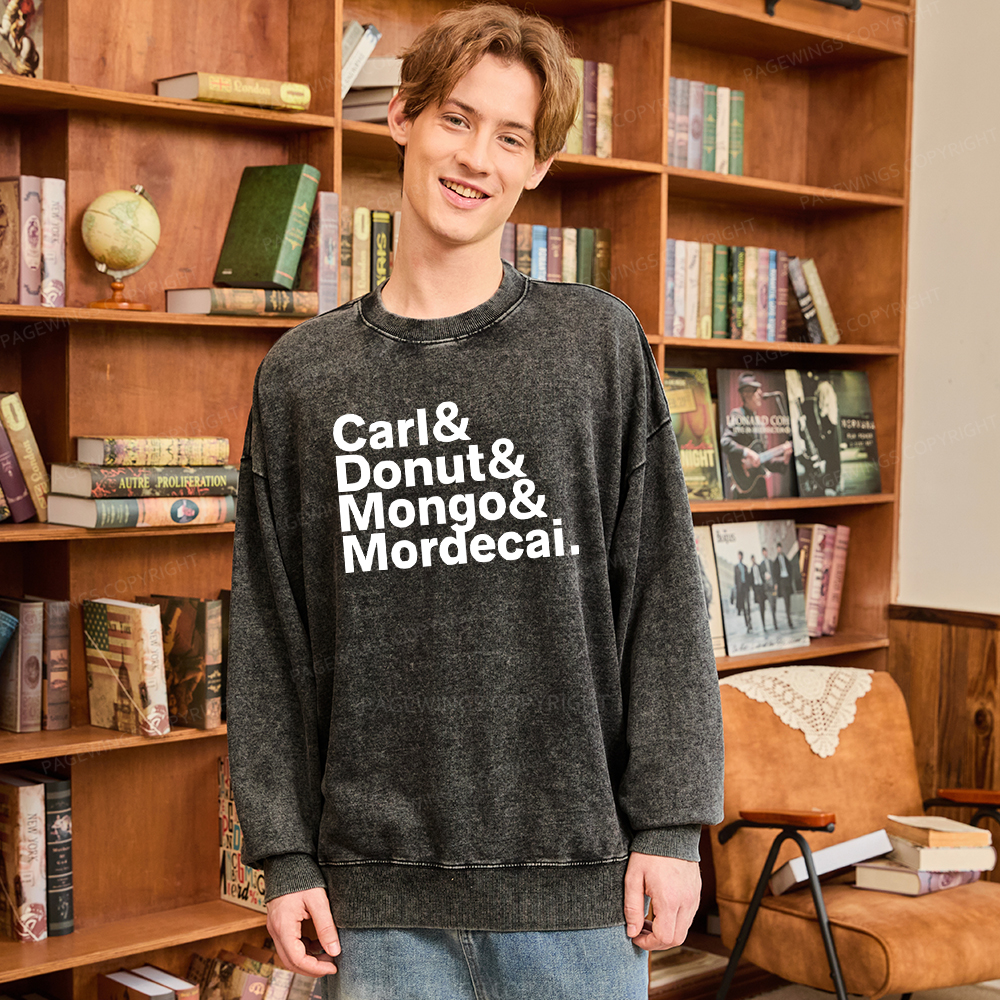 Pagewings Sci-Fi Book Lover Unisex Washed Sweatshirt