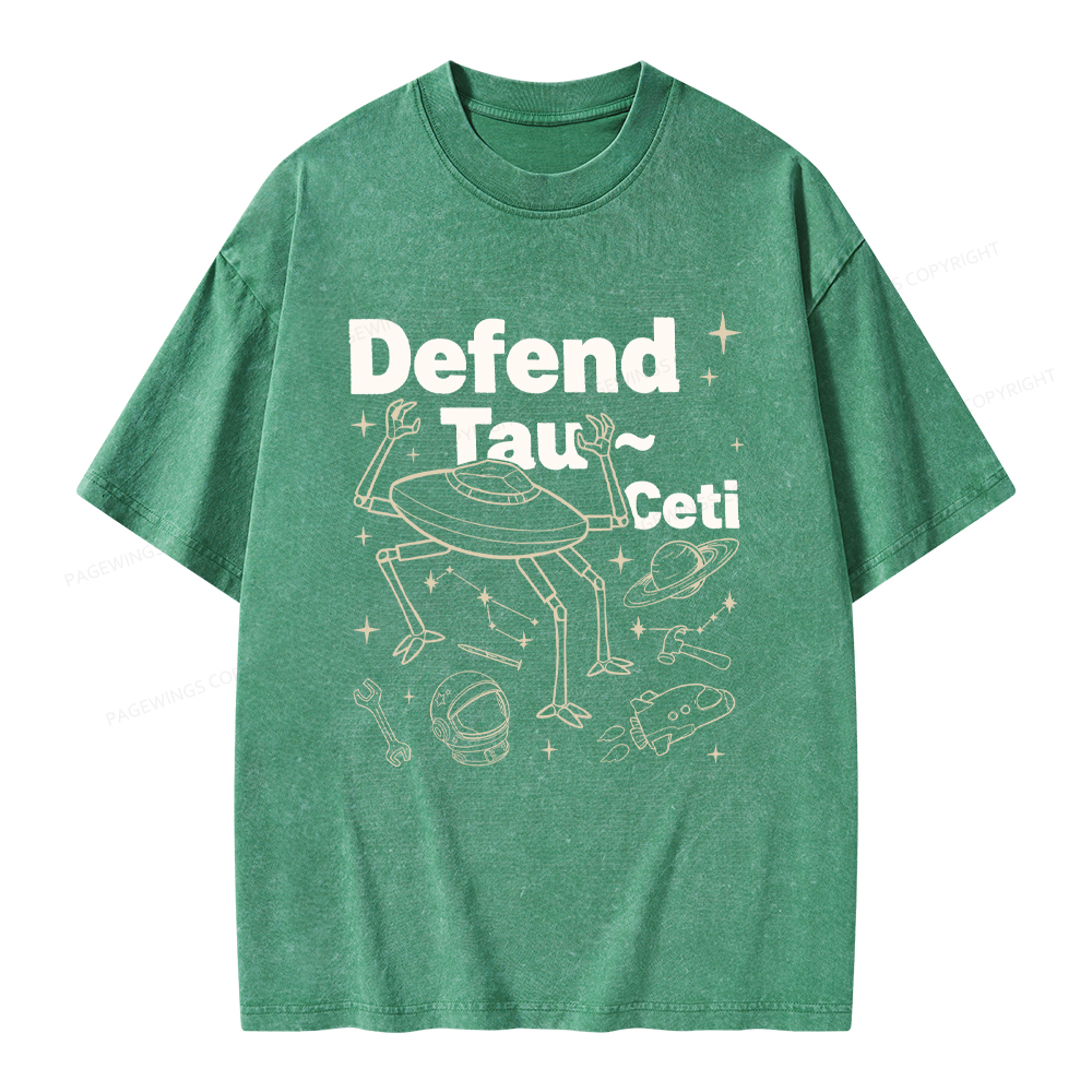 Pagewings Defend Tau Ceti Unisex Washed T-shirt