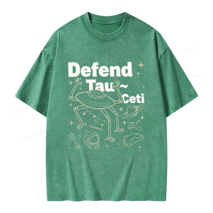 Pagewings Defend Tau Ceti Unisex Washed T-shirt