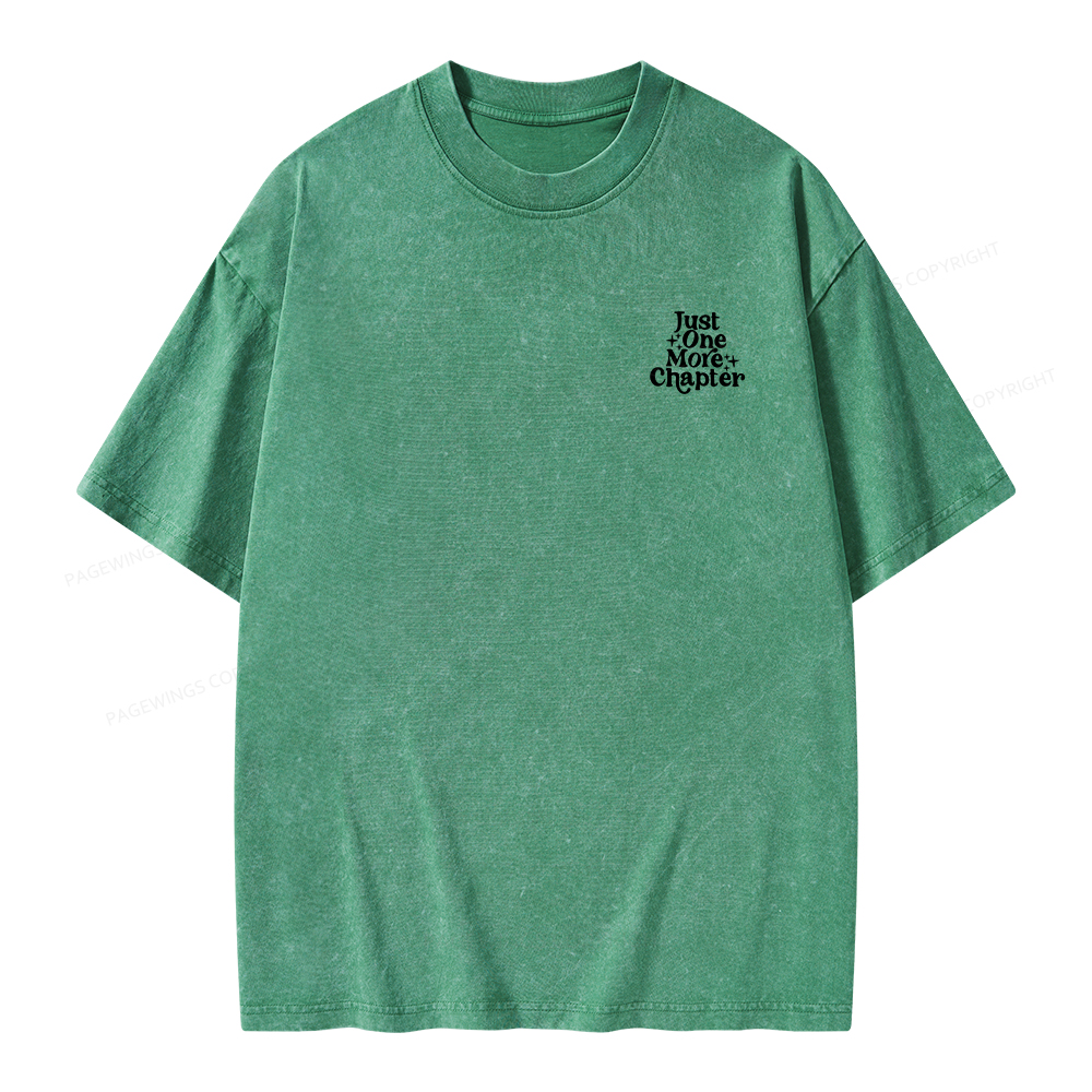 Pagewings Just One More Chapter Unisex Washed T-shirt