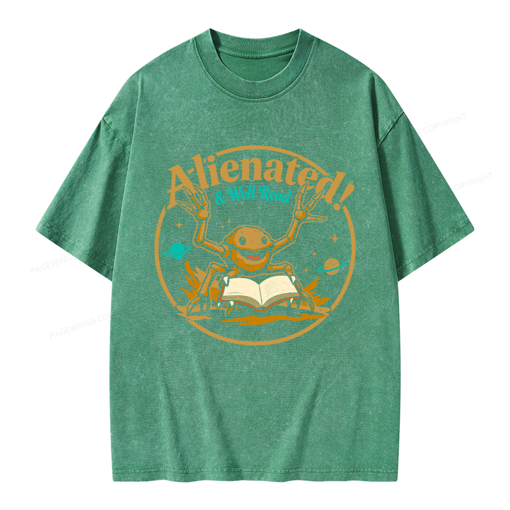 Pagewings Alienated Well Read Unisex Washed T-shirt