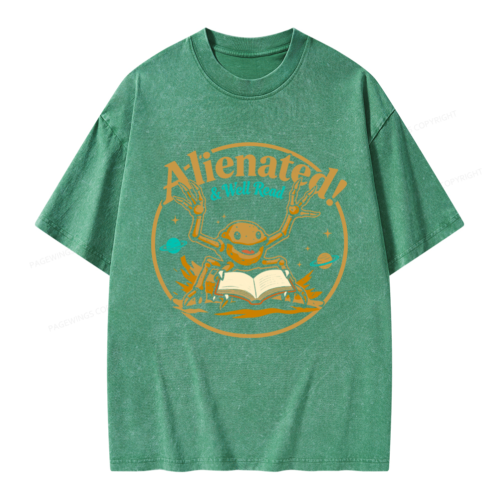 Pagewings Alienated Well Read Unisex Washed T-shirt