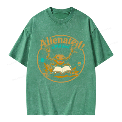 Pagewings Alienated Well Read Unisex Washed T-shirt
