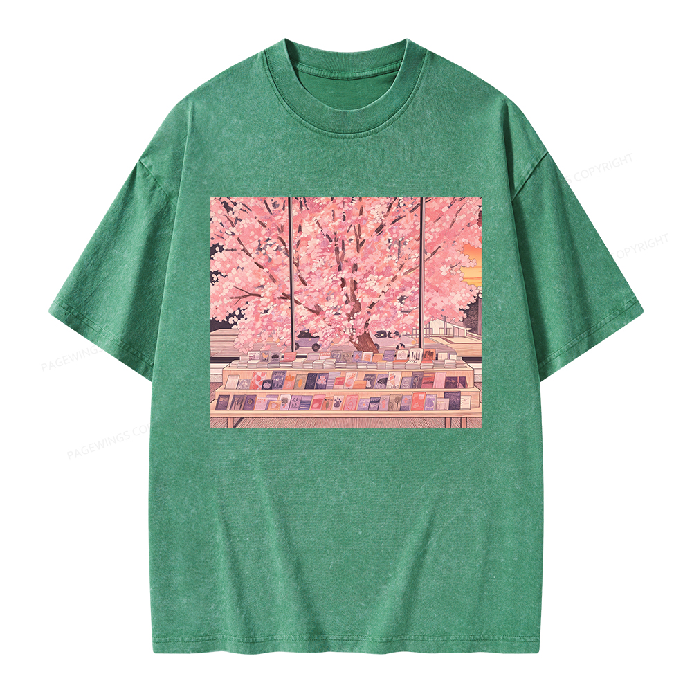 Pagewings Cozy Reading Unisex Washed T-shirt