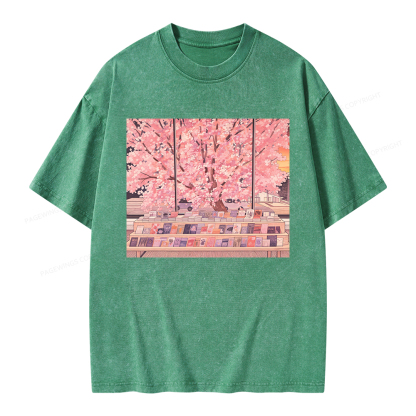 Pagewings Cozy Reading Unisex Washed T-shirt