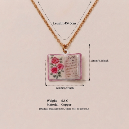 Pagewings Birth Flower Necklace