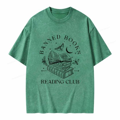 Pagewings Banned Book Reading Club Shirt Unisex Washed T-shirt