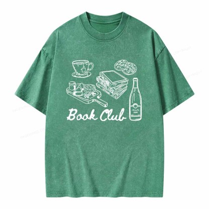 Pagewings Book Club Shirt Unisex Washed T-shirt