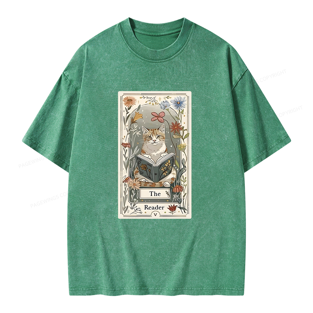 Pagewings The Reader Unisex Washed T-shirt