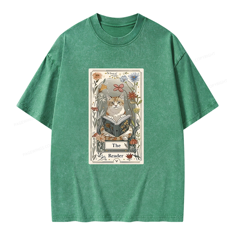 Pagewings The Reader Unisex Washed T-shirt