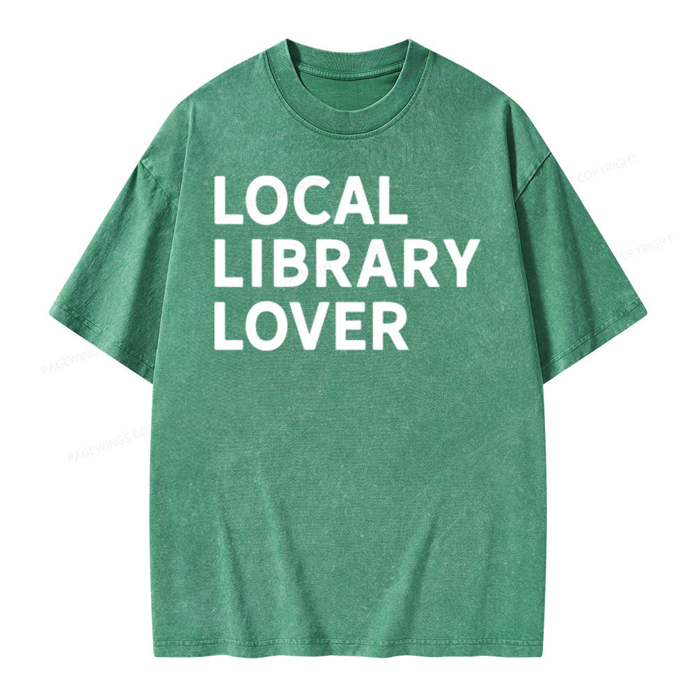 Pagewings Support Your Local Library Sweatshirt Unisex Washed T-shirt