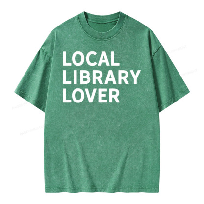 Pagewings Support Your Local Library Sweatshirt Unisex Washed T-shirt