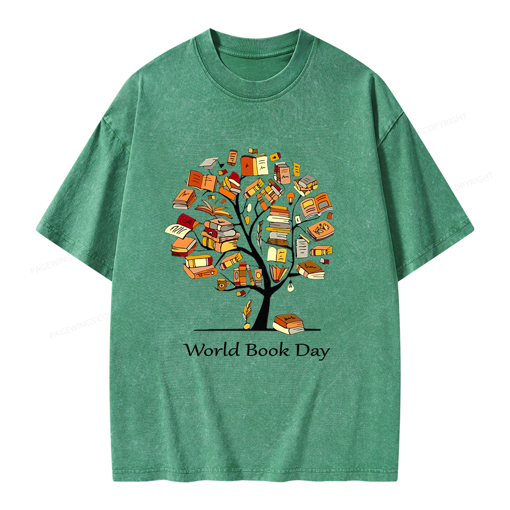 Pagewings World Book Day Unisex Washed T-shirt