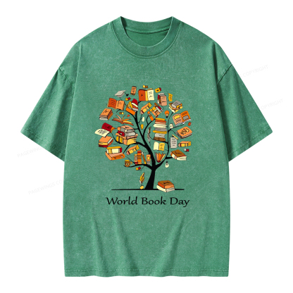Pagewings World Book Day Unisex Washed T-shirt