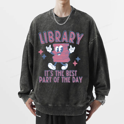 Pagewings It's The Best Part Of The Day Unisex Washed Sweatshirt
