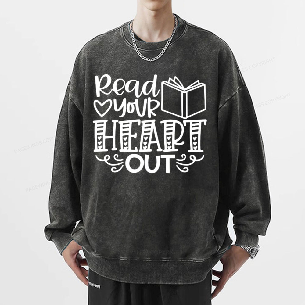 Pagewings Librarian Valentine's Shirt,Read Across Americ Unisex Washed Sweatshirt