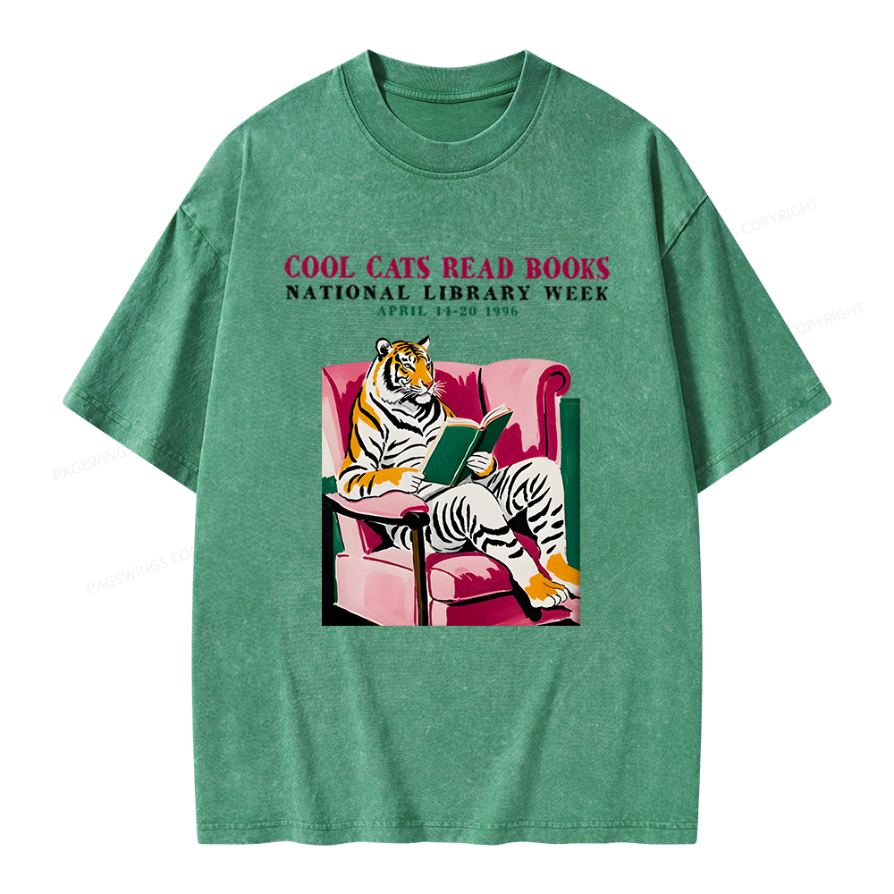 Pagewings Library Week Poster 1996 Unisex Washed T-shirt