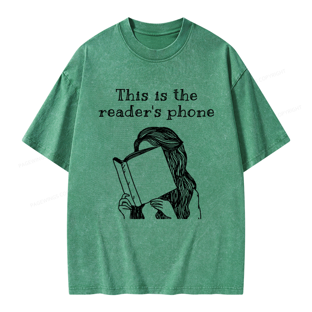 Pagewings This Is The Readers Phone Unisex Washed T-shirt