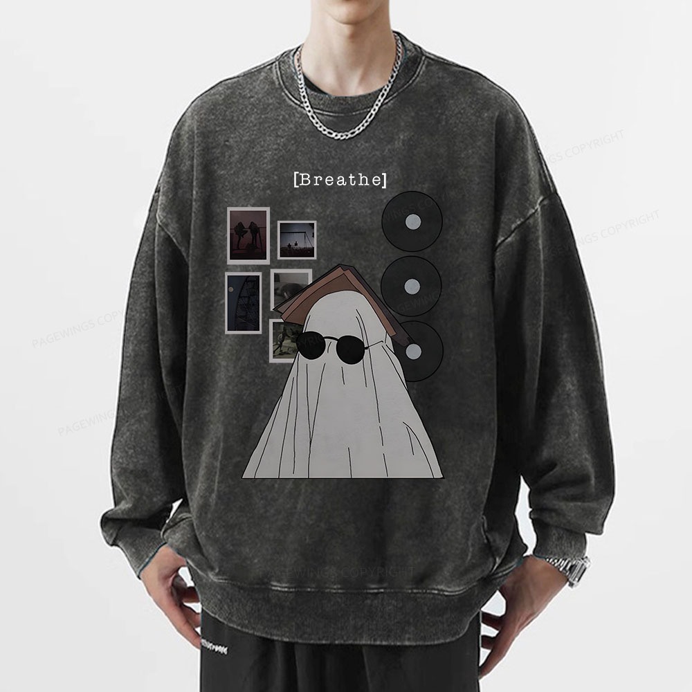 Pagewings Books Music And Life Photos Define Me Unisex Washed Sweatshirt