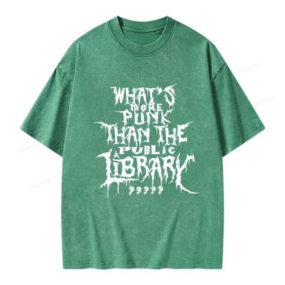 Pagewings What's More Punk Than The Public Library Unisex Washed T-shirt