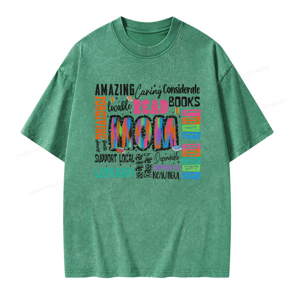 Pagewings Read Books Unisex Washed T-shirt