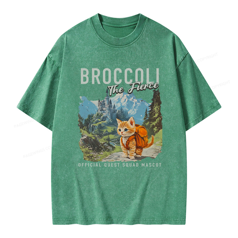 Pagewings Broccoli the Fierce Unisex Washed T-shirt