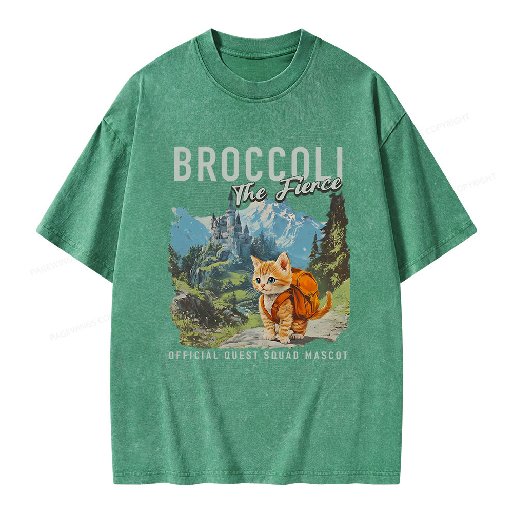 Pagewings Broccoli the Fierce Unisex Washed T-shirt