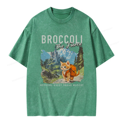 Pagewings Broccoli the Fierce Unisex Washed T-shirt