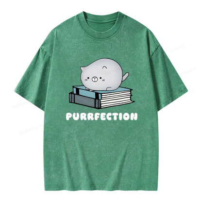 Pagewings Purrfection Unisex Washed T-shirt
