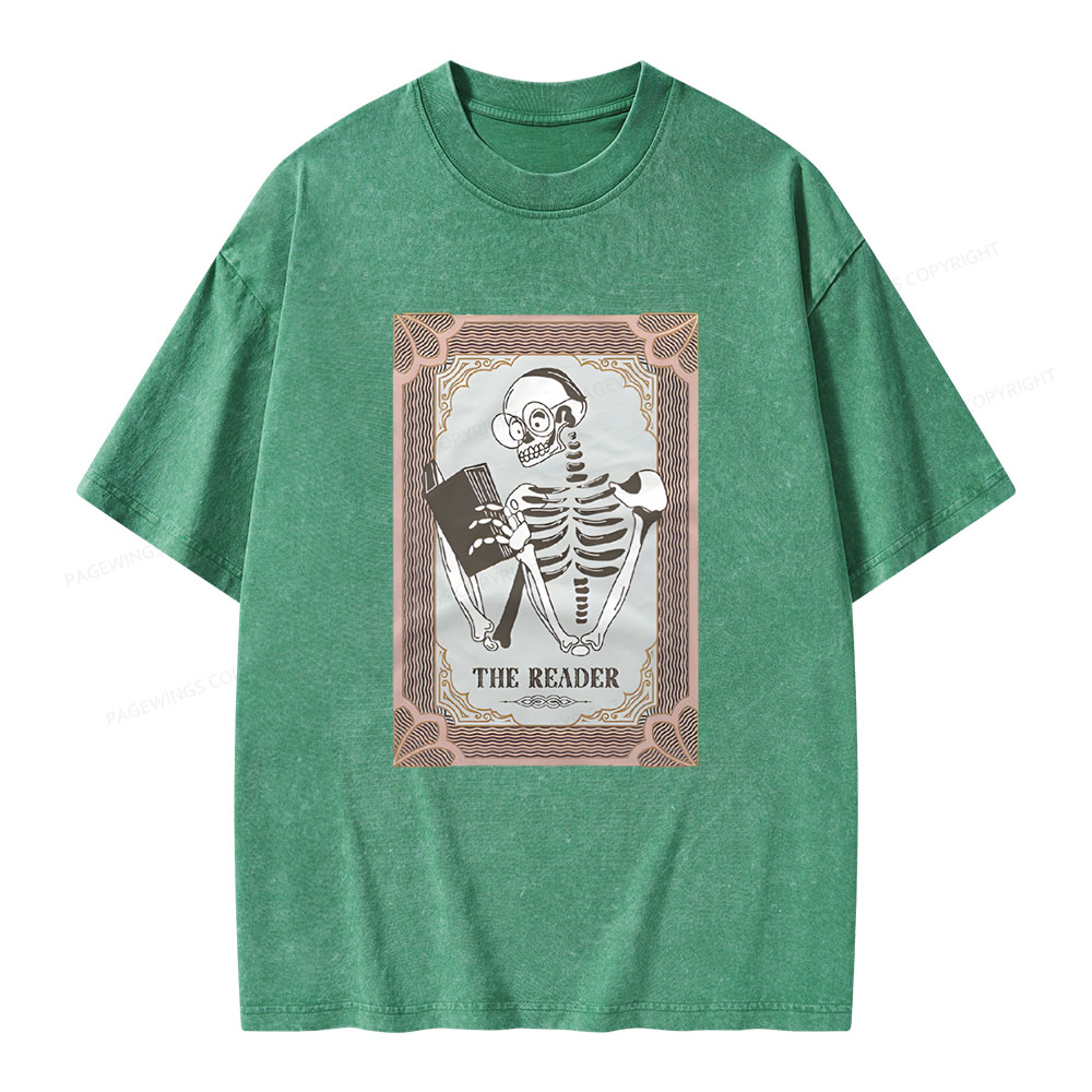 Pagewings The Reader Unisex Washed T-shirt