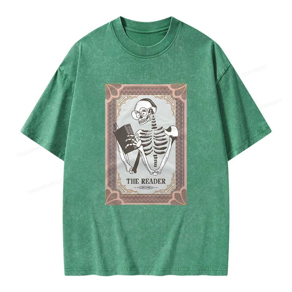 Pagewings The Reader Unisex Washed T-shirt