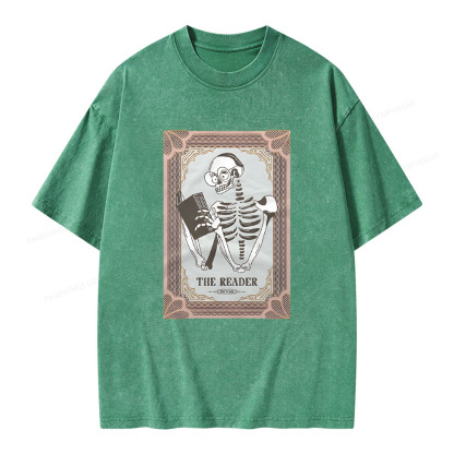 Pagewings The Reader Unisex Washed T-shirt