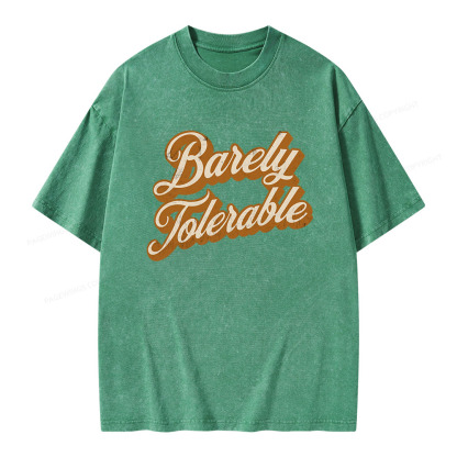 Pagewings Barely Tolerable Unisex Washed T-shirt