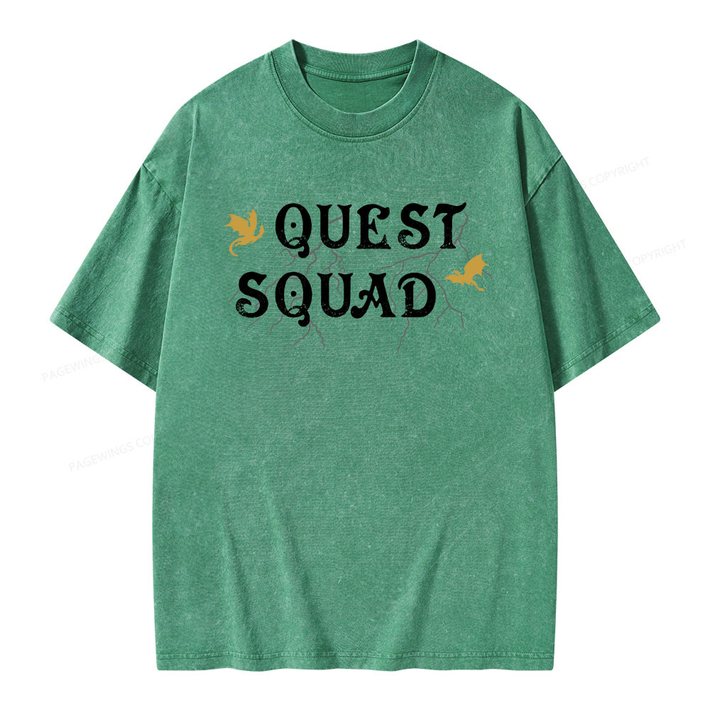 Pagewings Quest Squad Unisex Washed T-shirt