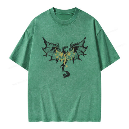 Pagewings Dragon Fantasty Unisex Washed T-shirt