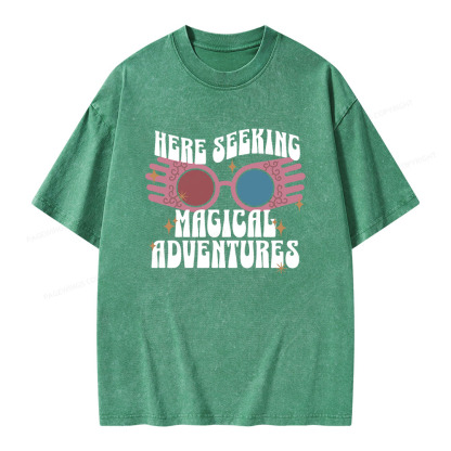 Pagewings Seeking Magical Adventures Unisex Washed T-shirt