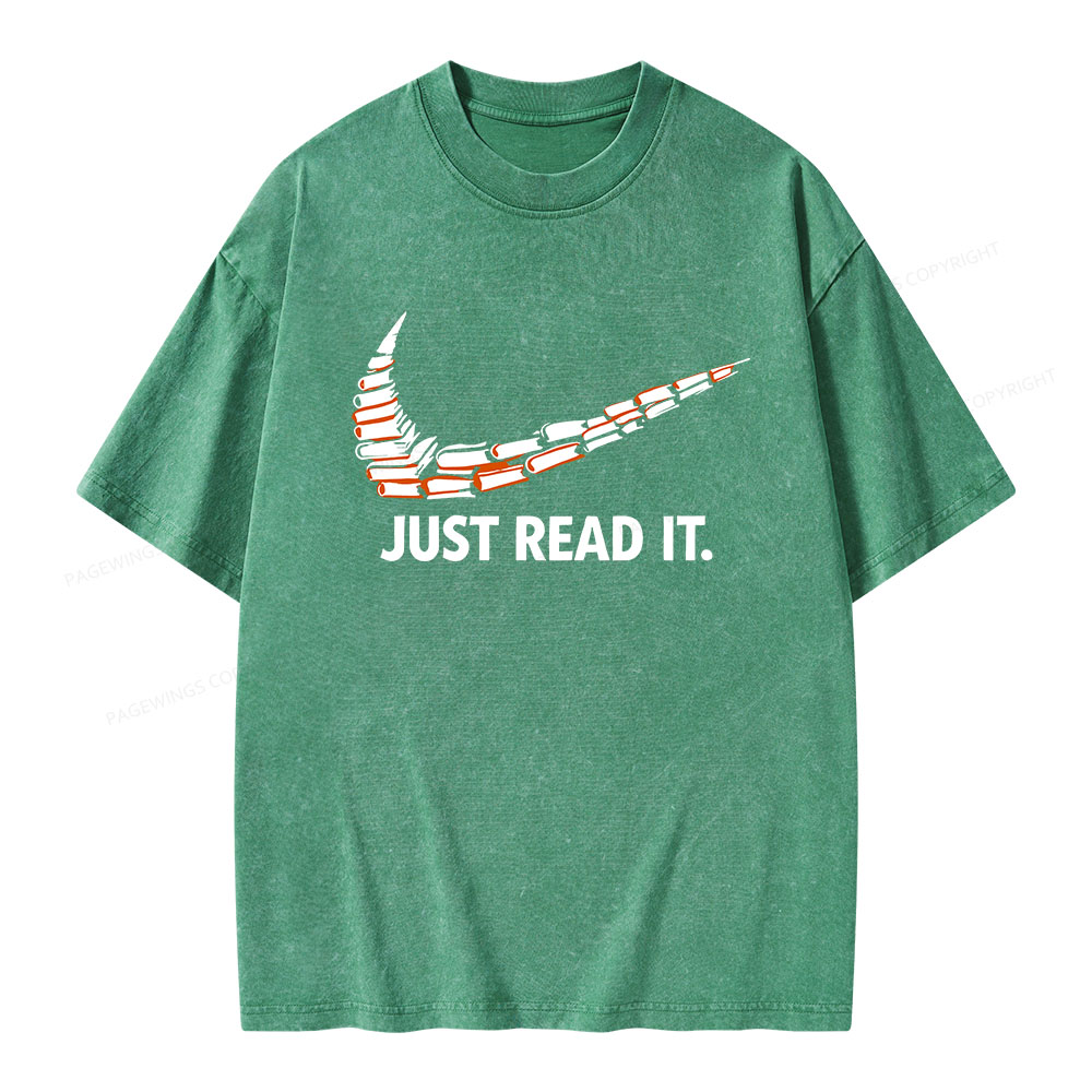 Pagewings Just Read It And Feel Deeply Unisex Washed T-shirt