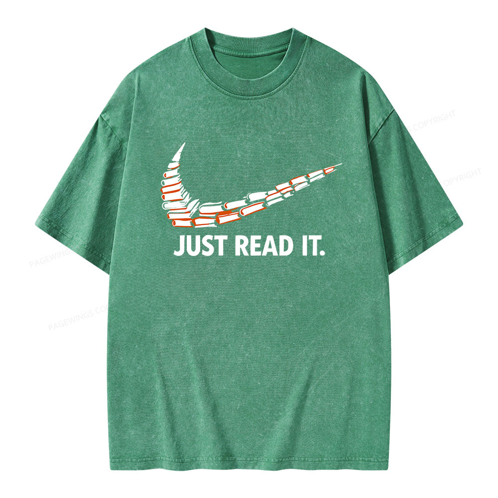 Pagewings Just Read It And Feel Deeply Unisex Washed T-shirt